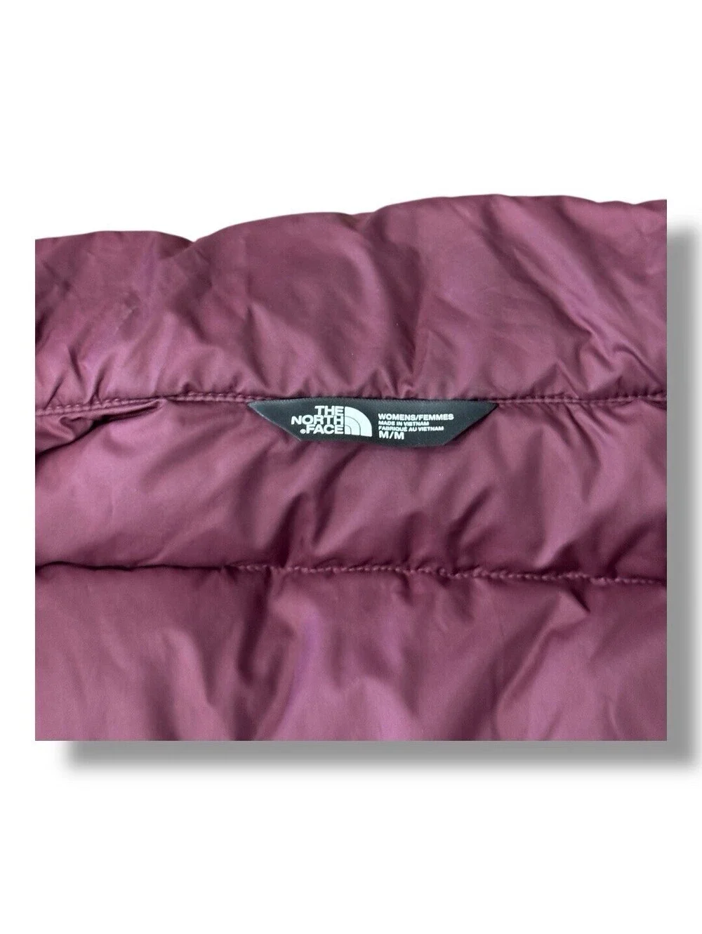 The North Face Burgundy Goose Down Puffer Vest Full Zip 550 Fill Women’s Size M